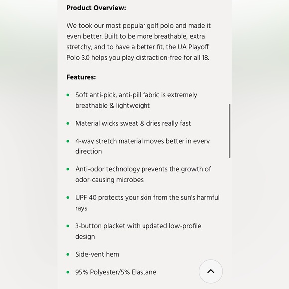 UNDER ARMOUR The Playoff Polo shirt loose fit breathable UPF 40 blue size XXL - Picture 12 of 13